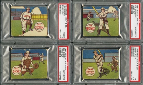 1943 R302-1 M.P. & Co. Graded Collection of (7) Hall of Famers    